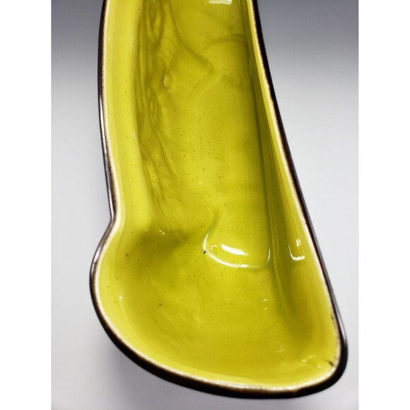 Large 14" Red Wing Pottery Sunflower Planter Brown w Yellow Interior #2018 VTG - Picture 7 of 10